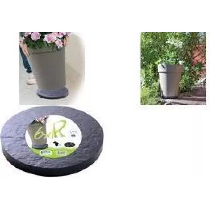 EDA plantenroller met 5 multidirectionele wielen, steenoptiek, antracietgrijs, 30 cm diameter, 60 kg draagvermogen (010940 G. ARD C)