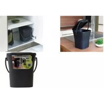 EDA KOMPOST 6L antraciet compostbak met deksel en handgreep, recyclingkunststof 013119 R G.ANT
