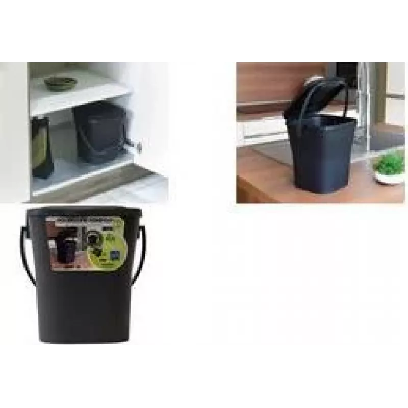 EDA KOMPOST 6L antraciet compostbak met deksel en handgreep, recyclingkunststof 013119 R G.ANT