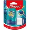 Maped Dragon puntenslijper & gum combi - dubbele slijper met geïntegreerd gum, 1 stuk (049224)