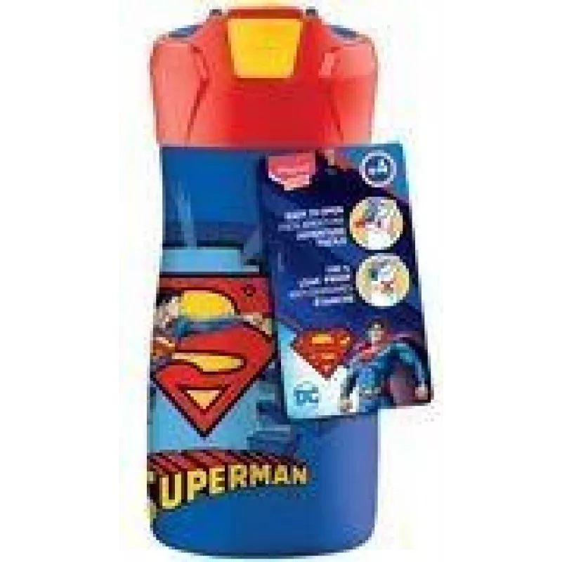 Maped PICNIK Superman drinkfles van roestvrij staal 0,43 L blauw/rood met rietje 871233