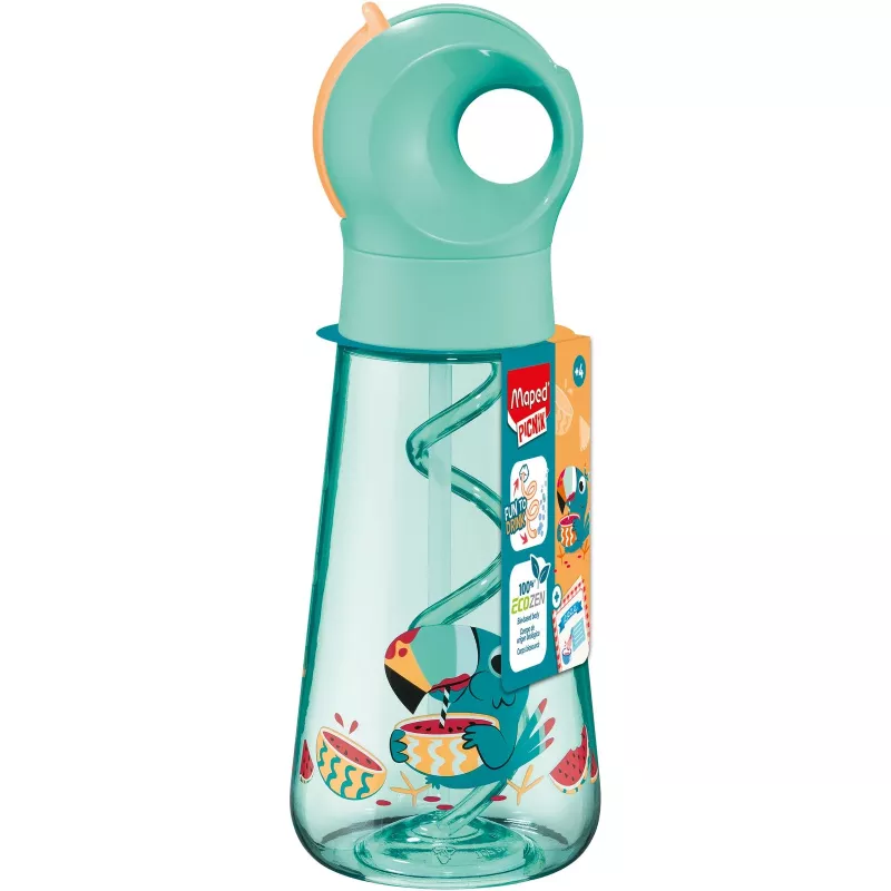 Maped PICNIK TUKAN drinkfles 0,5 L groen Ecozen met rietje 873103