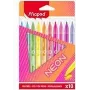 Maped neon viltstiften, 10er-pack, 2,8 mm ronde punt, kartonnen etui 845419