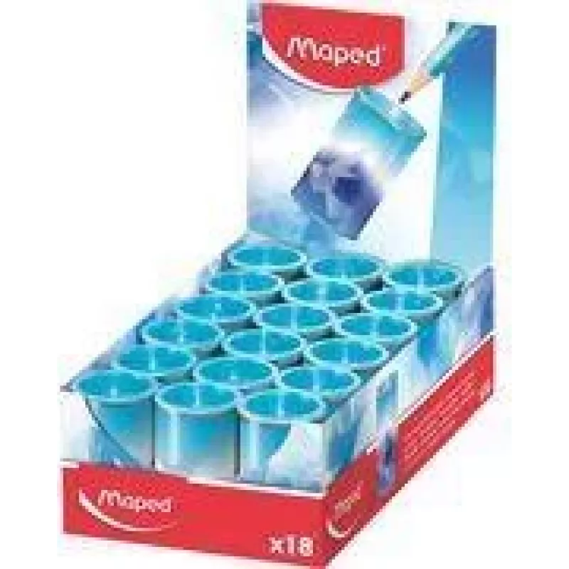 Maped ARCTIC metalen potloodslijper met spaanderbakje, displaybox met 18 stuks 046025