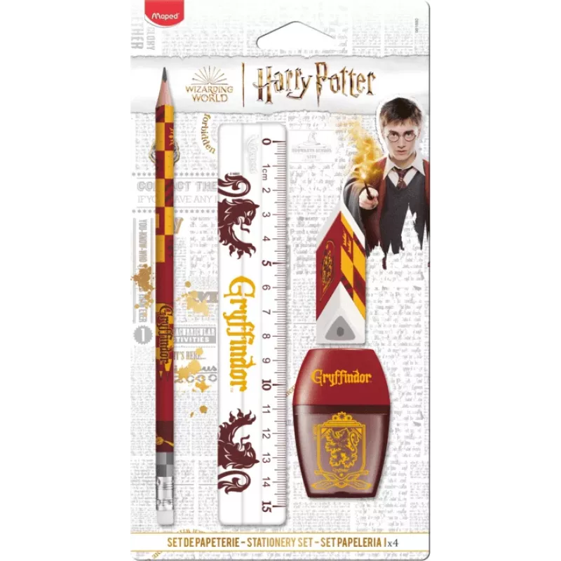 Maped Harry Potter Gryffindor schrijfpakket, 4 delen, blisterverpakking (981880)