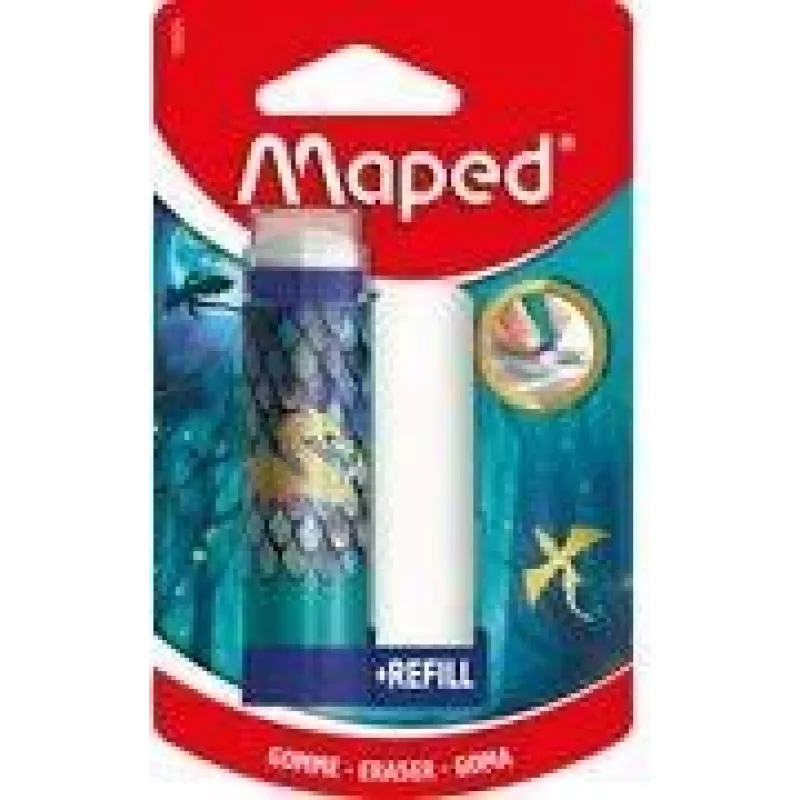 Maped DRAGON Twist-Out kunststof gum met navulling, lippenstiftformaat, blisterverpakking 152024