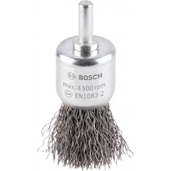 Bosch 1 609 200 269 stiftdraadborsel, gegolfd staal, 25 mm, 6 mm schacht