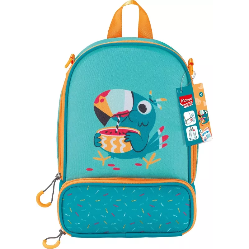 Maped PICNIK kinderrugzak TUKAN, groene kleuterrugzak, polyester, groot hoofdvak – 1 stuk (879003)
