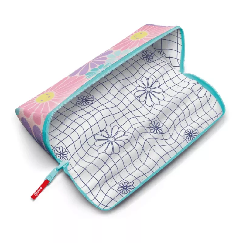 Maped Fancy Pastel Lovely Daisy XXL etui, driehoekig, 2 keerzijden, pastel 931911