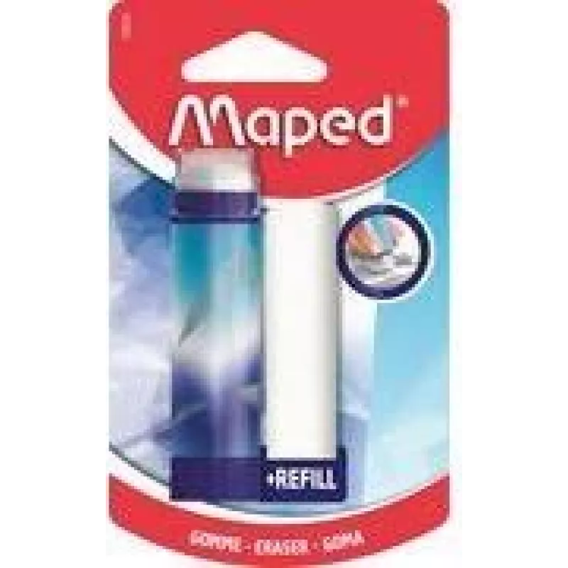 Maped ARCTIC gum met draaimechanisme en navulling, lippenstiftstijl, wit, 1 set (2 gummen) 152026