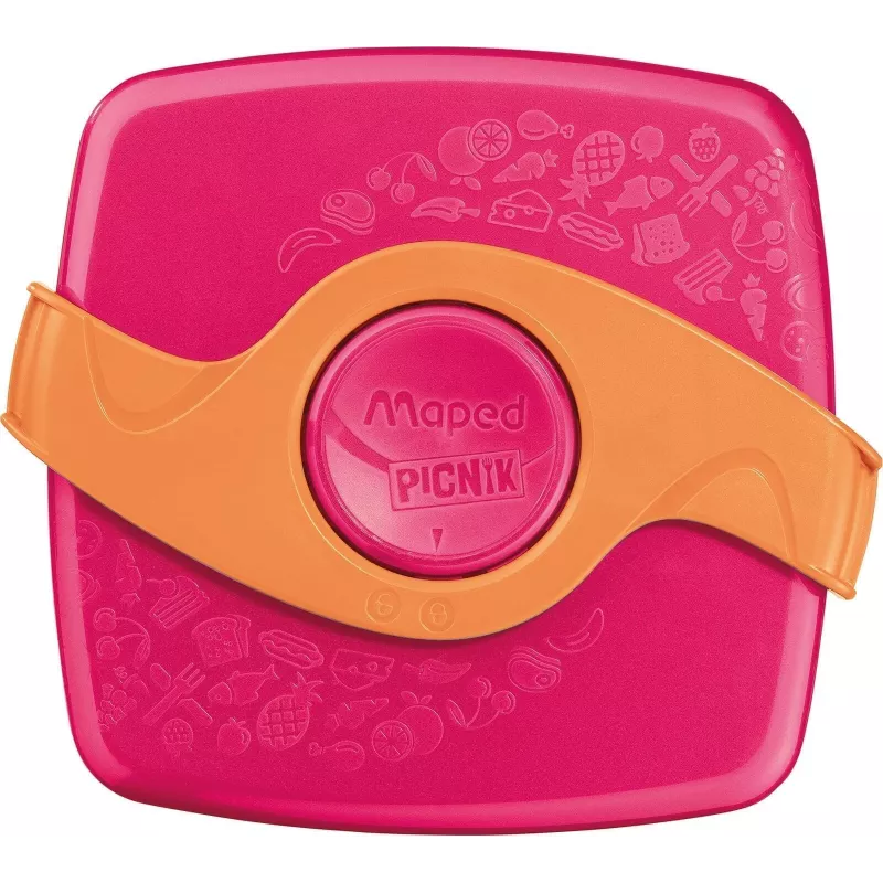Maped PICNIK ORIGINS broodtrommel 1,4L roze/oranje met 2 vakken en uitneembaar bakje 870107