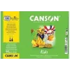 Canson Kids tekenpapierblok A4 90g/m² wit licht korrelig 50 vel voor potlood en kleurpotlood C629012000