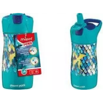 Maped PICNIK kinder roestvrijstalen drinkfles 0,43L draak groen/blauw 871295