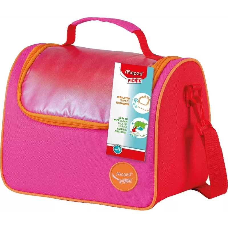 Maped PICNIK ORIGINS lunchtas, roze, 100% polyester, PEVA-voering, schouderband, 1 stuk 872107