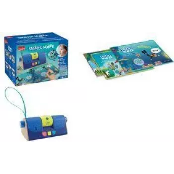 Maped Creativ Stories Maker - interactief verhalenvertelapparaat, gepersonaliseerde audioboeken opnemen en afspelen, incl. 10 personage- en 10 decor kaarten, batterijgevoed, meerkleurig (907078)