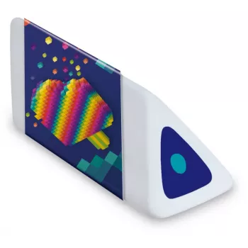 Maped Pyramide PIXEL PARTY kunststof gum, wit, ftalaat- & PVC-vrij, driehoekige doorsnede, 24er-displaydoos 119523