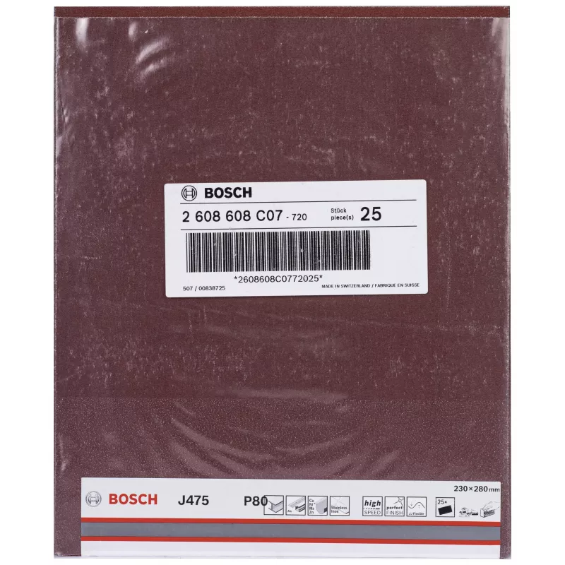 Bosch Best for Metal J475 schuurrol P80 100 mm x 50 m 2608608C07