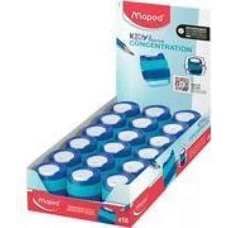Maped Kidy Learn Concentration puntenslijper-display, 18 stuks, kunststof, verschillende kleuren 014301