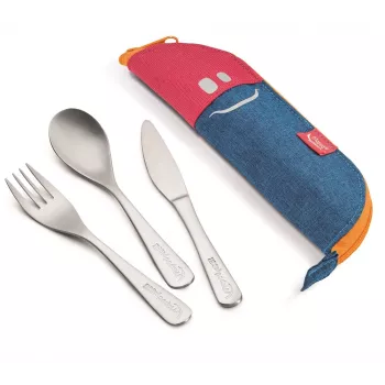 Maped PICNIK CONCEPT KIDS bestekset met roze etui, RVS, kindveilig, 3 delen 878001