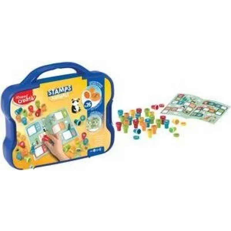 Maped Creativ diermotief stempelset, zelfinktend, 15 stempels, kunststof etui 907090