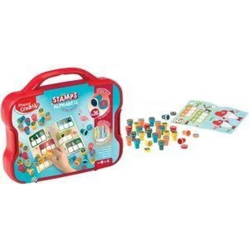 Maped Creativ alfabet zelfinktende stempelset, 26 letters, kunststof etui 907089