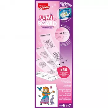 Maped Creativ Princess navulling voor LUMI BOARD LED lichttafels, 20 transparante papierbladen 907096