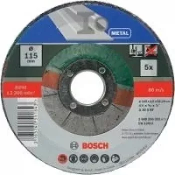 Bosch A 30 S BF doorslijpschijf, 115 mm x 1,0 mm x 22,23 mm, verlaagd midden, 5 stuks 2609256332