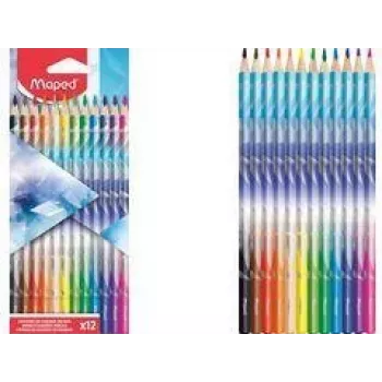 Maped ARCTIC driehoekige kleurpotloden, 12 verschillende kleuren, zachte breukvaste punt, kartonnen etui 831734