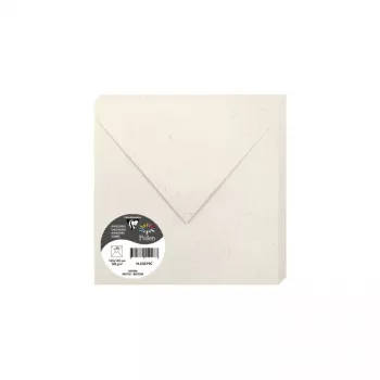 Clairefontaine Pollen Natura enveloppe van recyclingpapier, vierkant, 165 x 165 mm, 120 g/m², per stuk 55019C