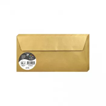 Clairefontaine Pollen DL enveloppe, goud, 120 g/m², pH-neutraal, zuurvrij, 110 x 220 mm, 1 stuk 50085C