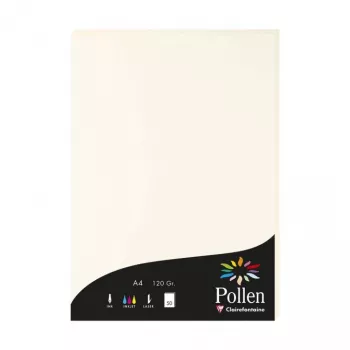 Clairefontaine Pollen A4 natuurwit 120 g/m² papier – 25 vel 56000C
