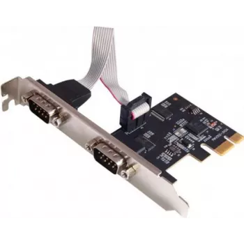 Dexlan 306588 2-poorts RS232 PCI Express x1 seriële adapterkaart met low profile beugel
