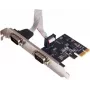Dexlan 306588 2-poorts RS232 PCI Express x1 seriële adapterkaart met low profile beugel
