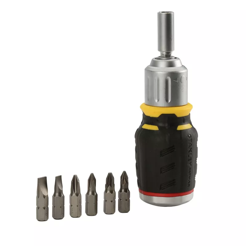 STANLEY FatMax 6-bit multi-bit schroevendraaierset FMHT0-62688 - zwart/geel