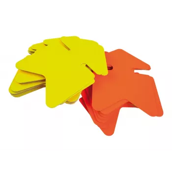 agipa pijl-symbool etiket, geel/oranje, 160 x 240 mm, dubbelzijdig, 1 stuk (022925)