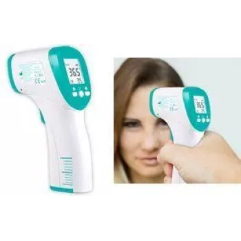Little Balance LB Scan IR infraroodthermometer, contactloze voorhoofdthermometer, wit/turquoise, 1 stuk (LB 8390)