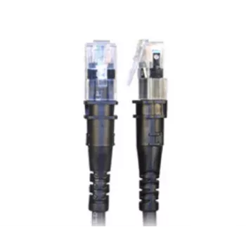 Patchsee ThinPatch UTP CAT 6a patchkabel 1,2 m zwart - 10Gbps PoE++ slank flexibel