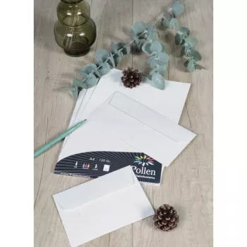 Pollen by Clairefontaine DL envelop, naturel 100% recyclingpapier, 120 g/m², 110 x 220 mm, 1 stuk (55012C)