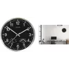 UNILUX WETTY wandklok 300 mm zwart met thermometer en hygrometer 400140807