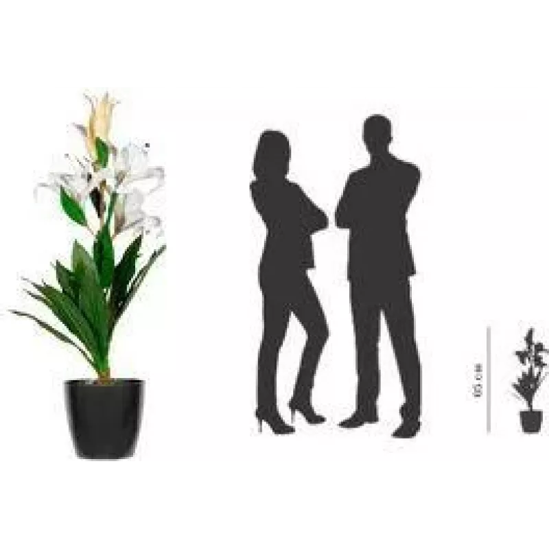 PAPERFLOW PALYS65 kunstmatige leliebloem-plant, 650 mm, polyester Real Touch