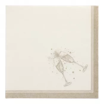 PAPSTAR Royal Collection Festivities servet, goud, 1-laags, 1 stuk 37043