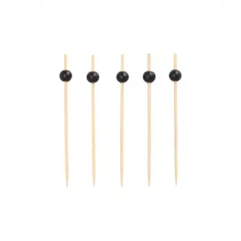 PAPSTAR fingerfood-prikkers Black Pearl, 125 mm, bamboe, 200 stuks 11300