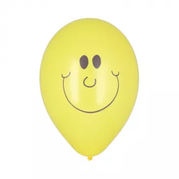 PAPSTAR Sunny gele latexballon, 250 mm diameter, 800 mm omtrek, 1 stuk 19463
