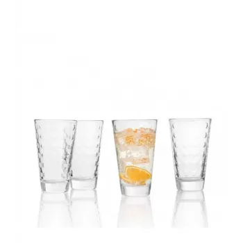 Esmeyer Leonardo OPTIC drinkglazen-set, 300 ml, inwendig reliëfdecor, conisch, 130 mm hoogte, 6 stuks 410-749