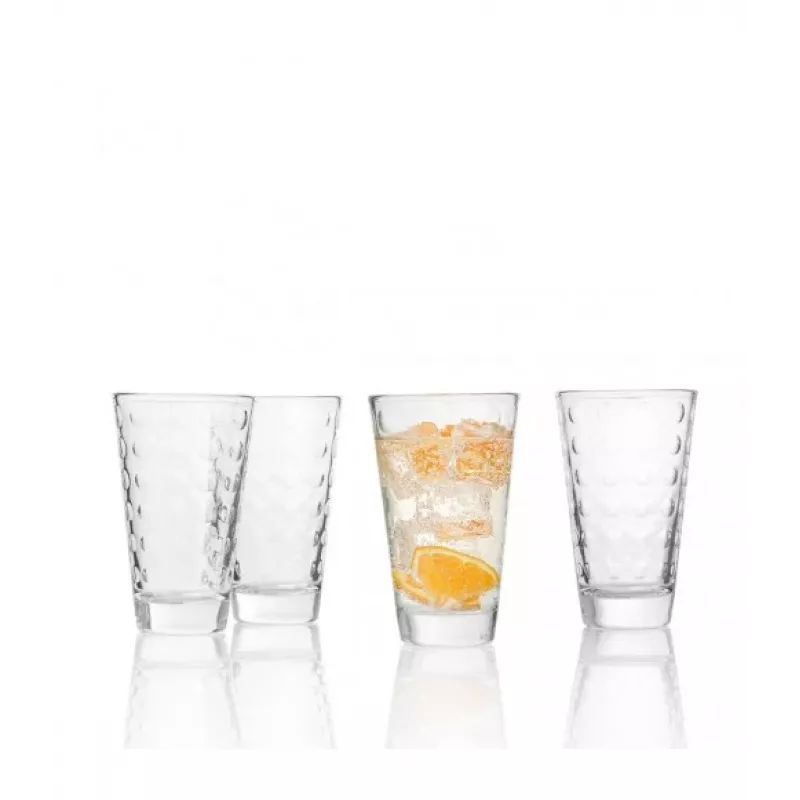 Esmeyer Leonardo OPTIC drinkglazen-set, 300 ml, inwendig reliëfdecor, conisch, 130 mm hoogte, 6 stuks 410-749