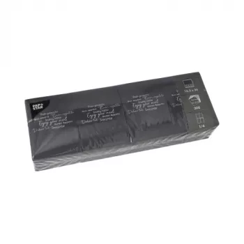 PAPSTAR snack-servetten DAILY Collection, zwart, 1/4-vouw, 