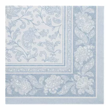 PAPSTAR ROYAL Collection Ornaments servet, arctisch blauw, 400 x 400 mm, 4-laags, 1/4 vouw, 1 stk. 37023