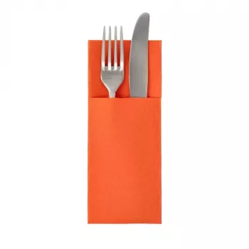 PAPSTAR ROYAL Collection servet-tas in nectarine, premium stofachtig tissue, 1 stuk (37329)