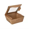Papstar 87250 wegwerp-voedselbak van karton met PLA-coating, bruin, 750 ml, 50 stuks