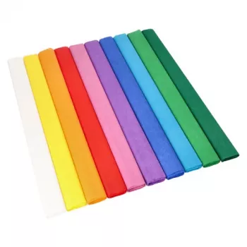 PAPSTAR crêpepapierrollen, 500 mm x 2,5 m, assorti waterbestendig niet afgevend, op rol, 1 rol (37037)